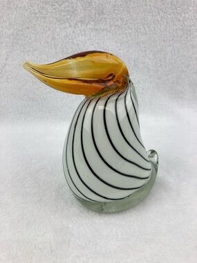 Handcrafted Blown Art Glass Pelican 5.25”